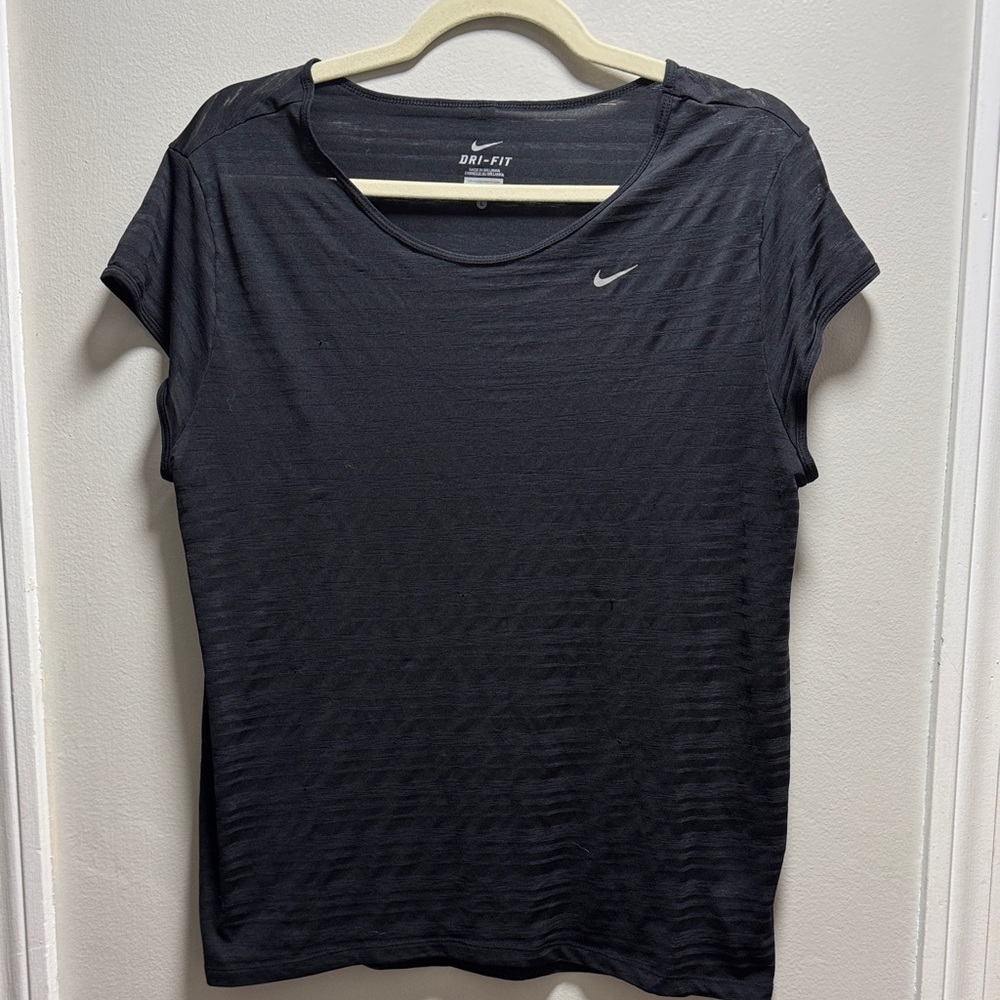 Nike Women's Black Dri-FIT Short Sleeve Top